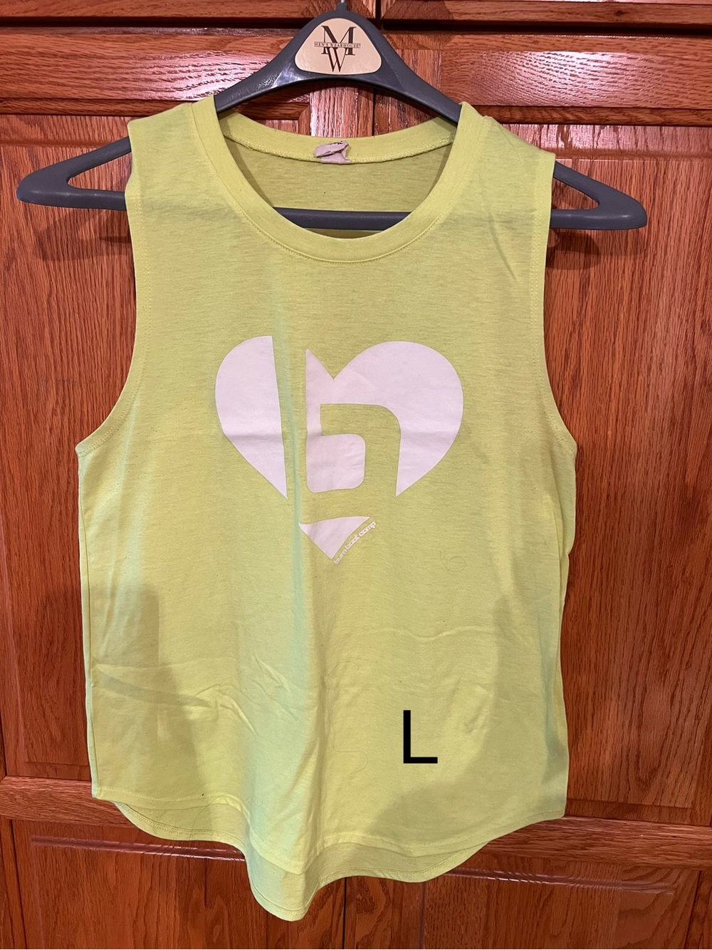 Lime Green Graphic Tank Top - Brand Unspecified